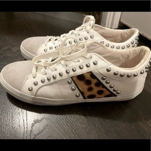 Zara studded leopard sneakers